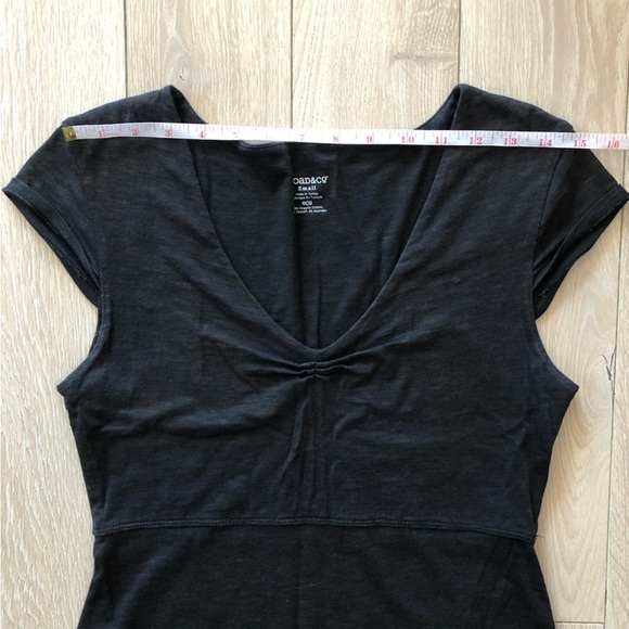 Toad & Co Rosemarie Cap Sleeve Sundress in Black&Dark Grey Size S OrganicCotton - Picture 2 of 10